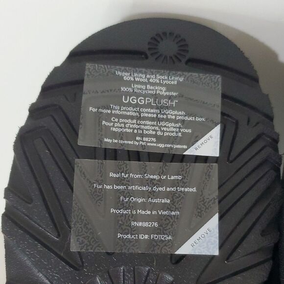 UGG Women's Classic Double Bow Mini Black Suede Ankle Boots Size 6 NWOT - Picture 13 of 13